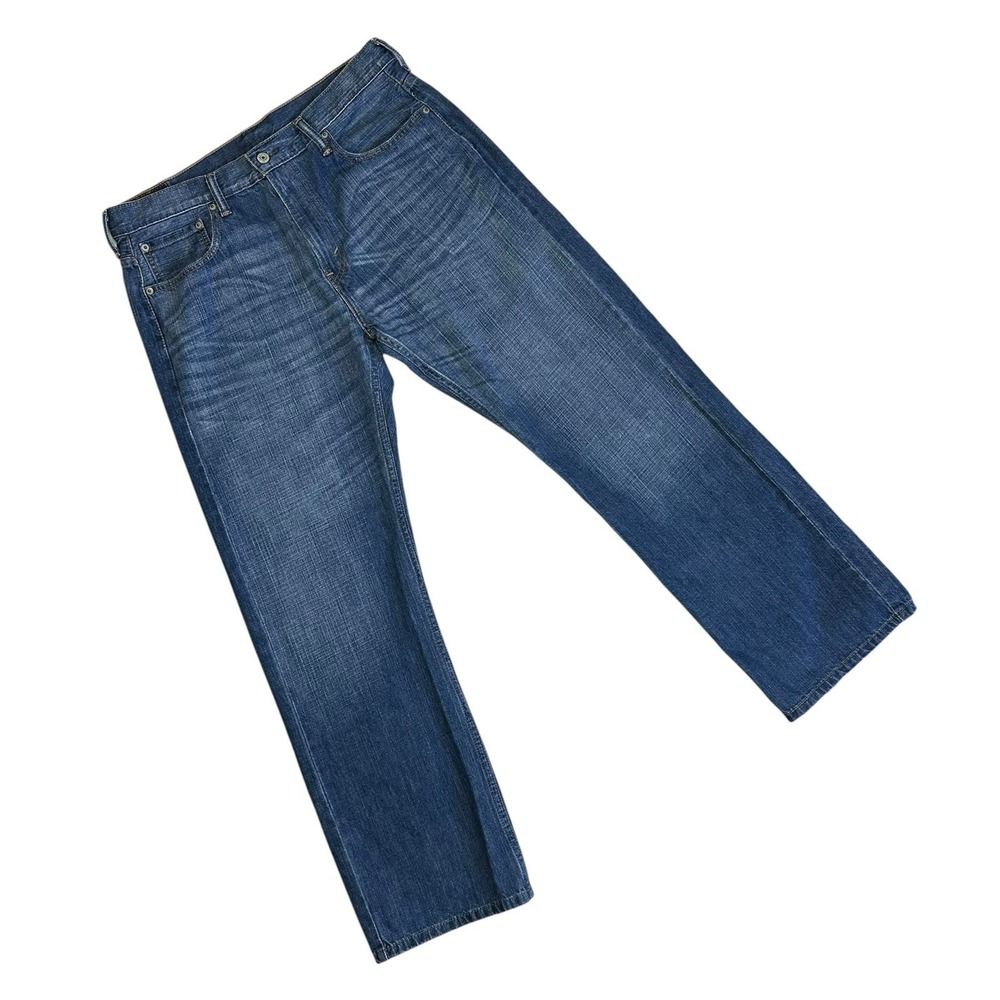 Vtg Levis 569 Jeans Loose Straight Denim Baggy Men Fits 34x32 Blue Faded Skater